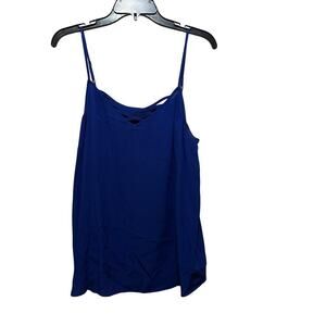 Daniel Rainn Women's Blue V-Neckline Sleeveless Tank Top Size Large